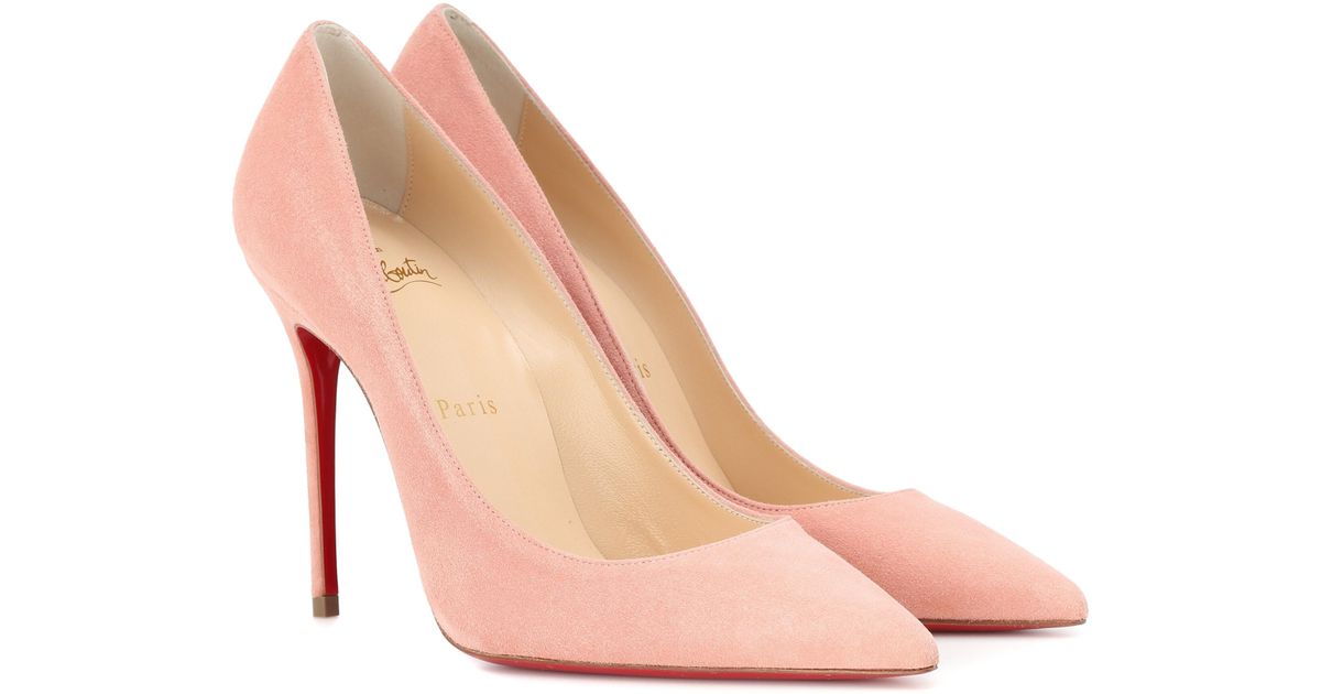 Christian Louboutin Kate 100 Suede Pumps in Pink Lyst