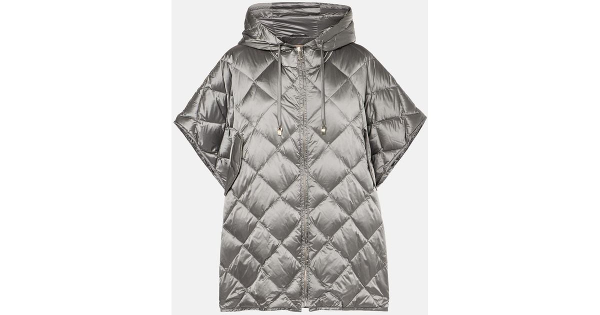 ダウンジャケット・コート MAX MARA THE CUBE | TREMAN CAPE JACKET (089) DARK GREIGE Max Mara The Cube Treman Quilted Down Cape in Gray | Lyst