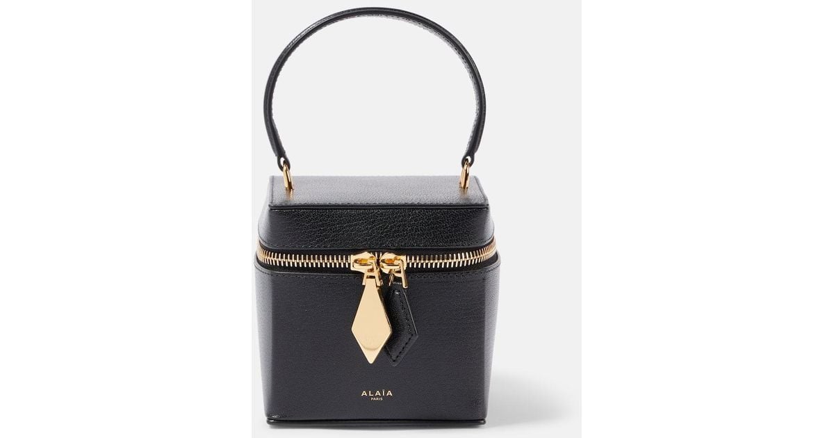 Alaïa Cube Leather Vanity Bag in Black | Lyst