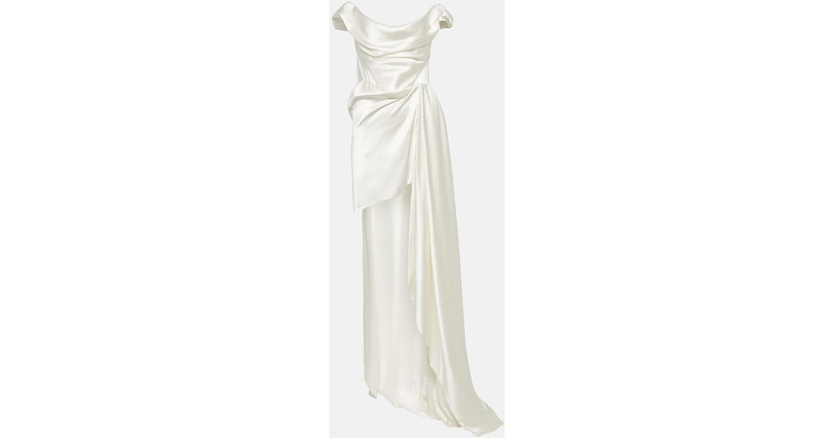 Off-Shoulder Silk Gown – Bridget main image 1