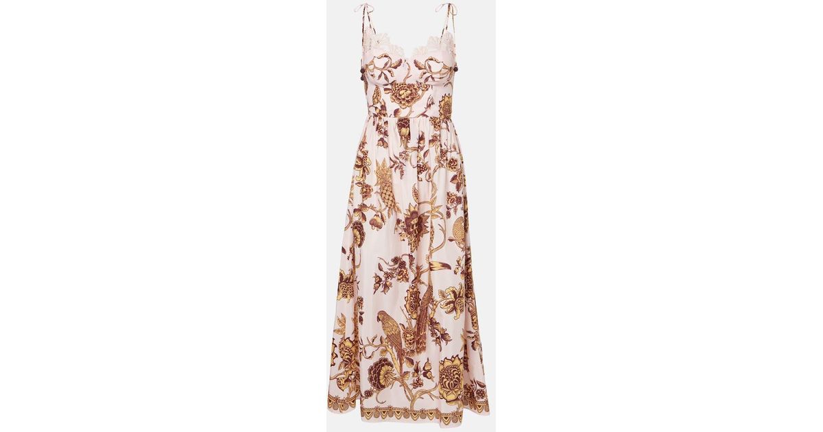 knee length dresses for ladies Farm Rio Tropical Landing Ruffled Maxi Dress