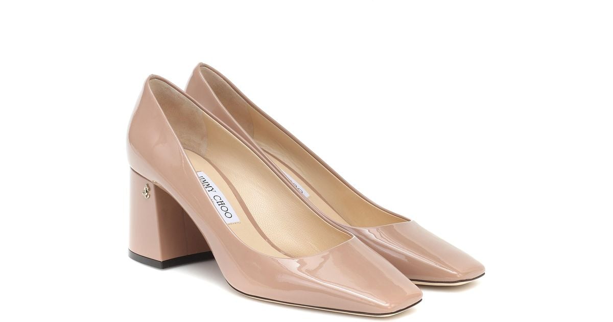 Jimmy Choo Dianne 65 Patent Leather Pumps in Beige (Natural) Lyst UK