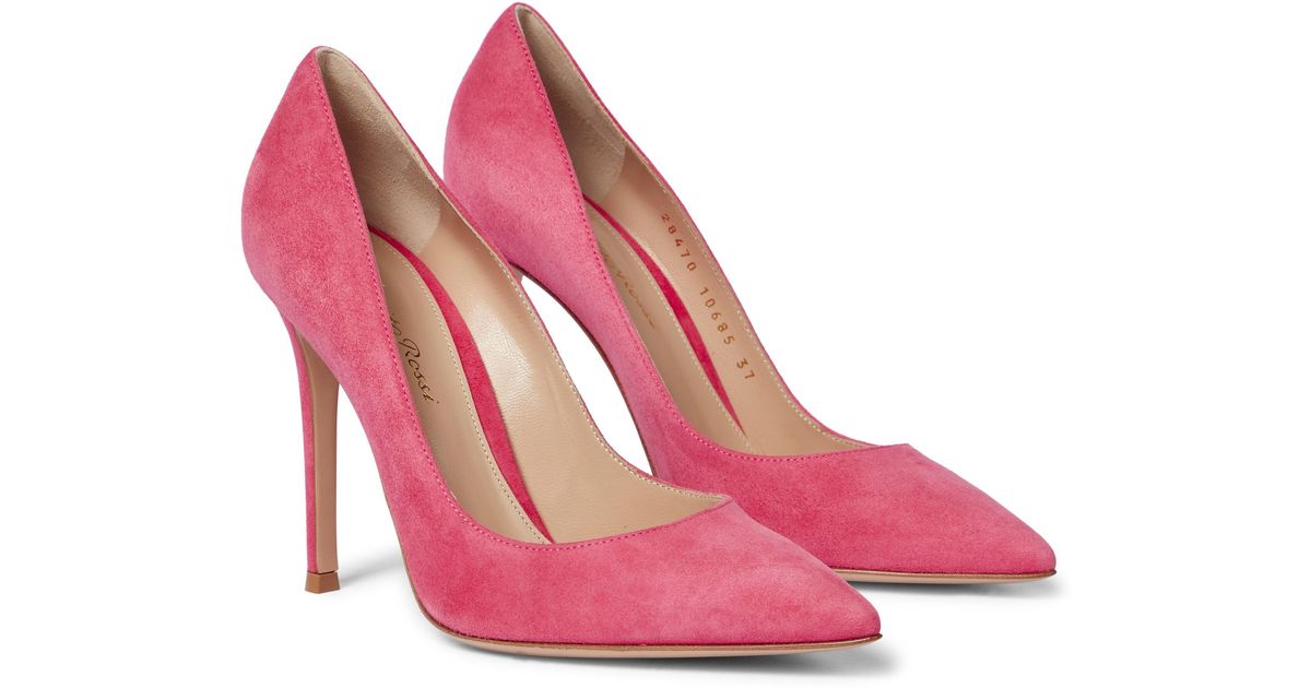 Gianvito Rossi Gianvito 105 Suede Pumps in Pink | Lyst