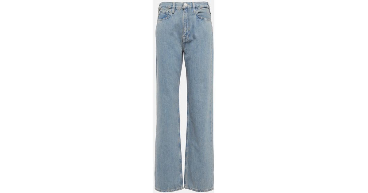 FRAME Le Jane Highrise Straightleg Jeans in Blue Lyst