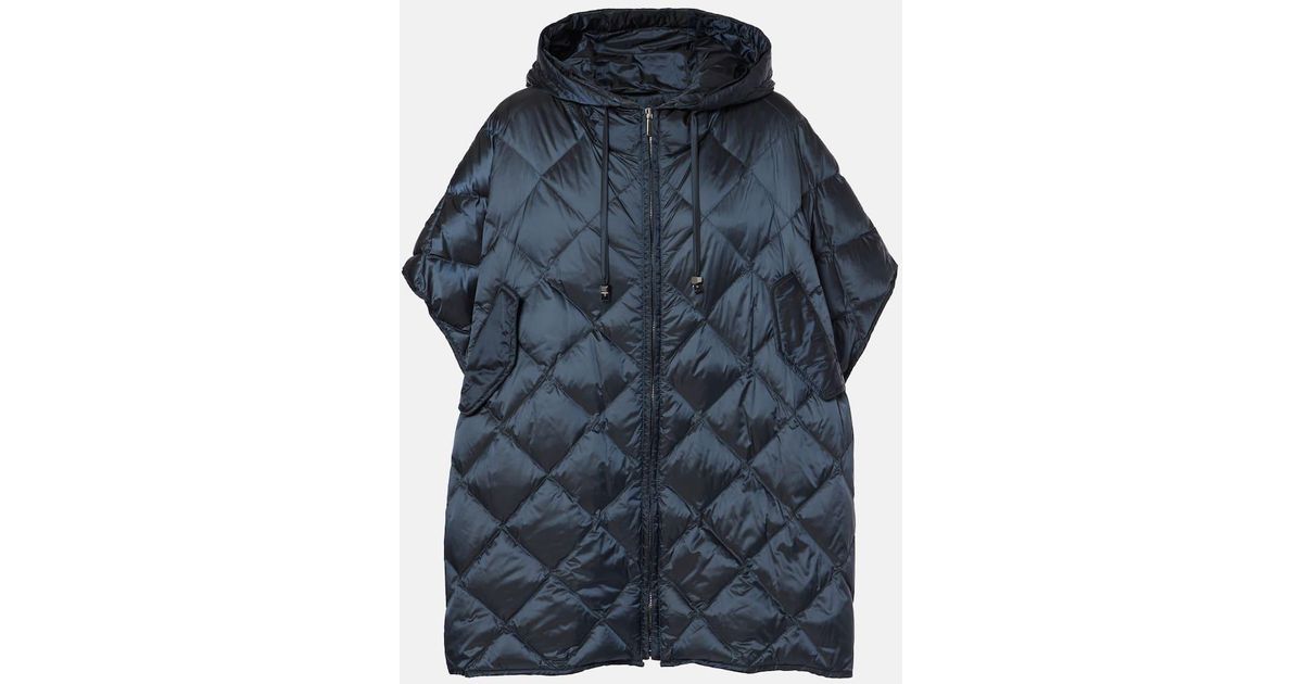 ダウンジャケット・コート MAX MARA THE CUBE | TREMAN CAPE JACKET NEW DARK WINTER BLUE Max Mara The Cube Treman Quilted Down Cape in Blue | Lyst