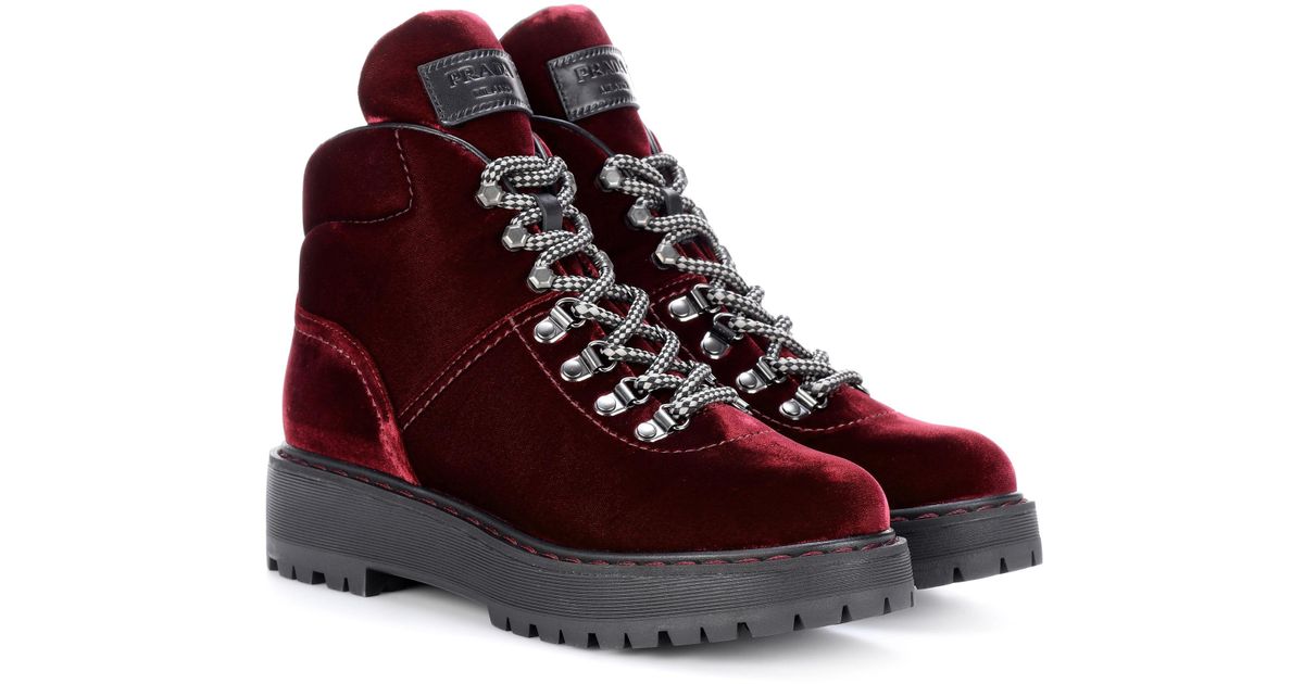 prada red boots
