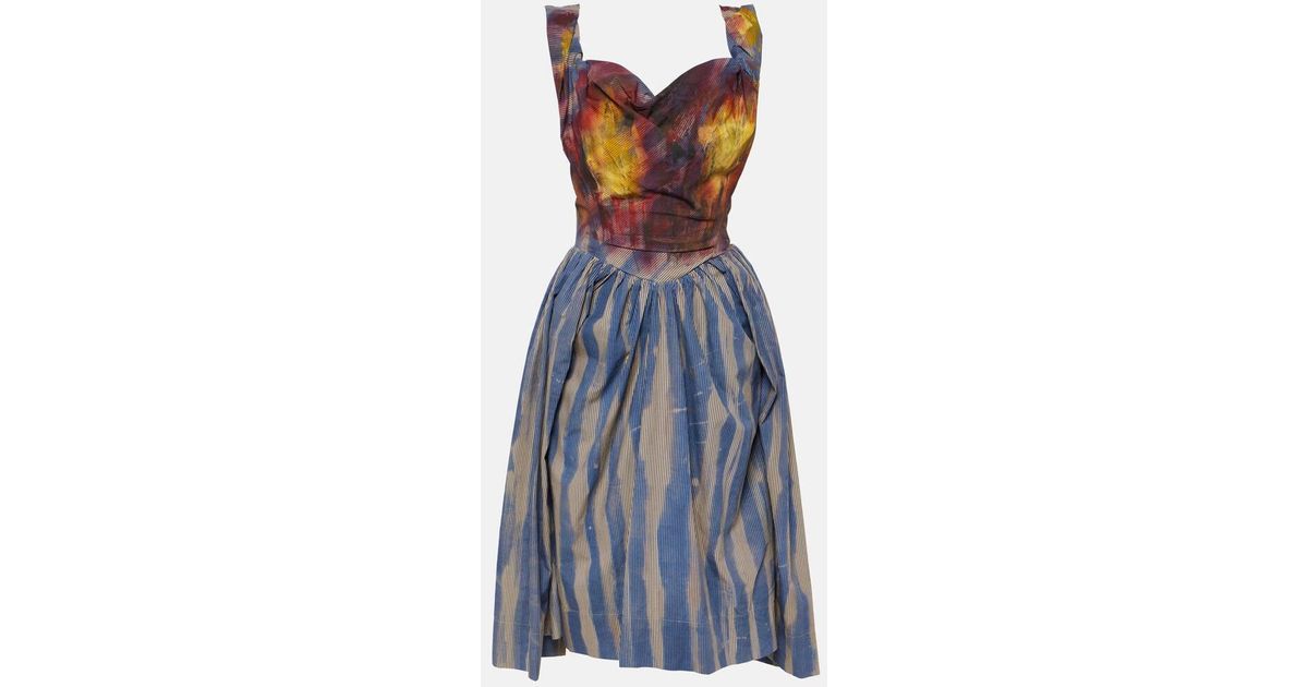 vivienne westwood sunday striped cotton corset dress Vivienne Westwood - Sunday striped cotton corset dress