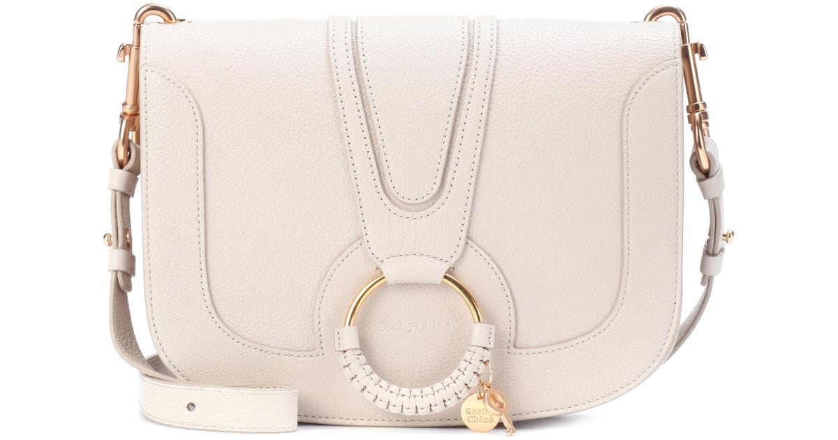 See By Chloé Hana Medium Leather Shoulder Bag in White - Lyst