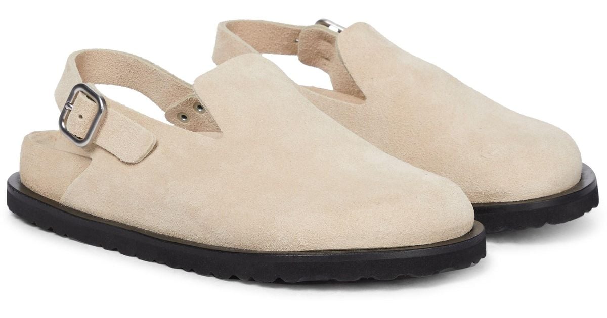 サンダル Jil Sander Beige Suede Slippers Jil Sander X Birkenstock Berlin Suede Slippers in Natural | Lyst