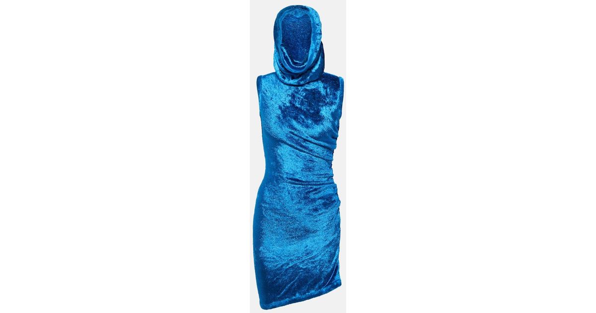 blue velvet hooded dress Dark Blue Velvet Hooded Elven Fantasy Cloak in Blue by Costurero Real
