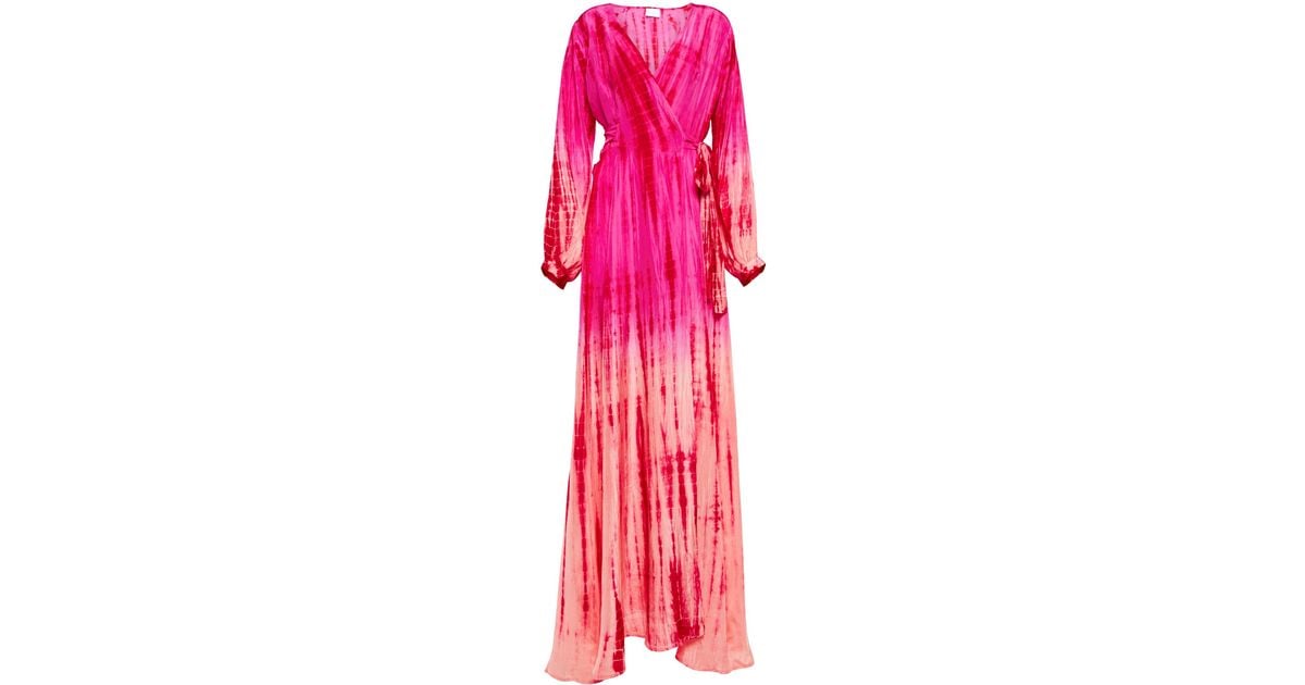 Anna Kosturova Exclusive To Mytheresa – Tie-dye Wrap Silk Maxi Dress in ...