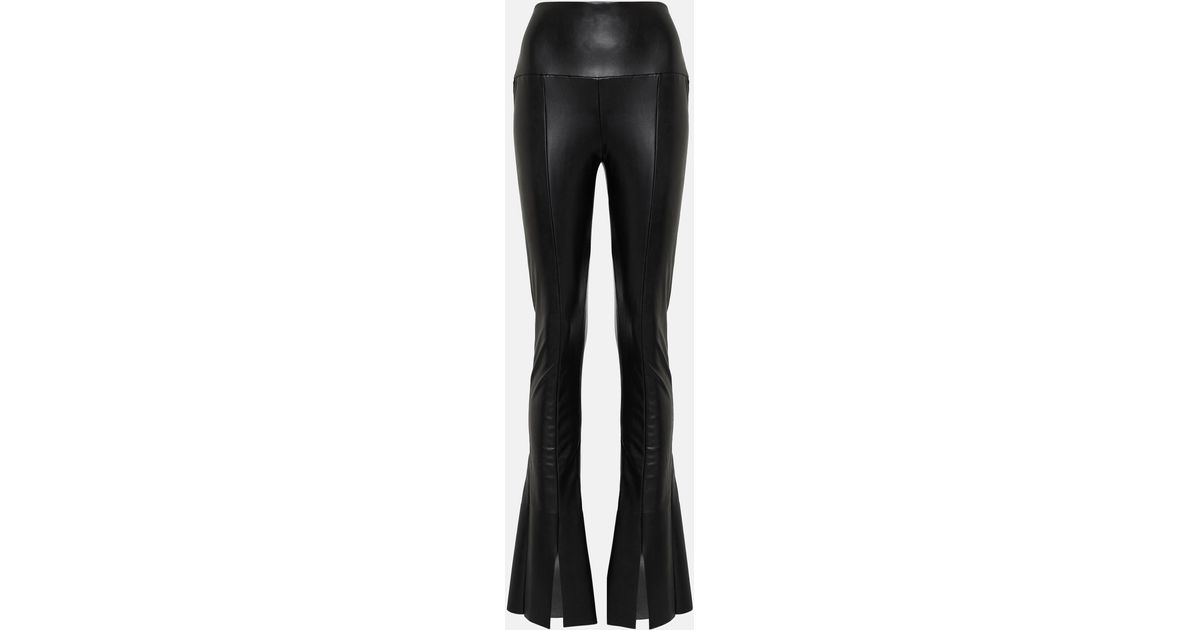 NORMA KAMALI Spat vegan leather flared leggings