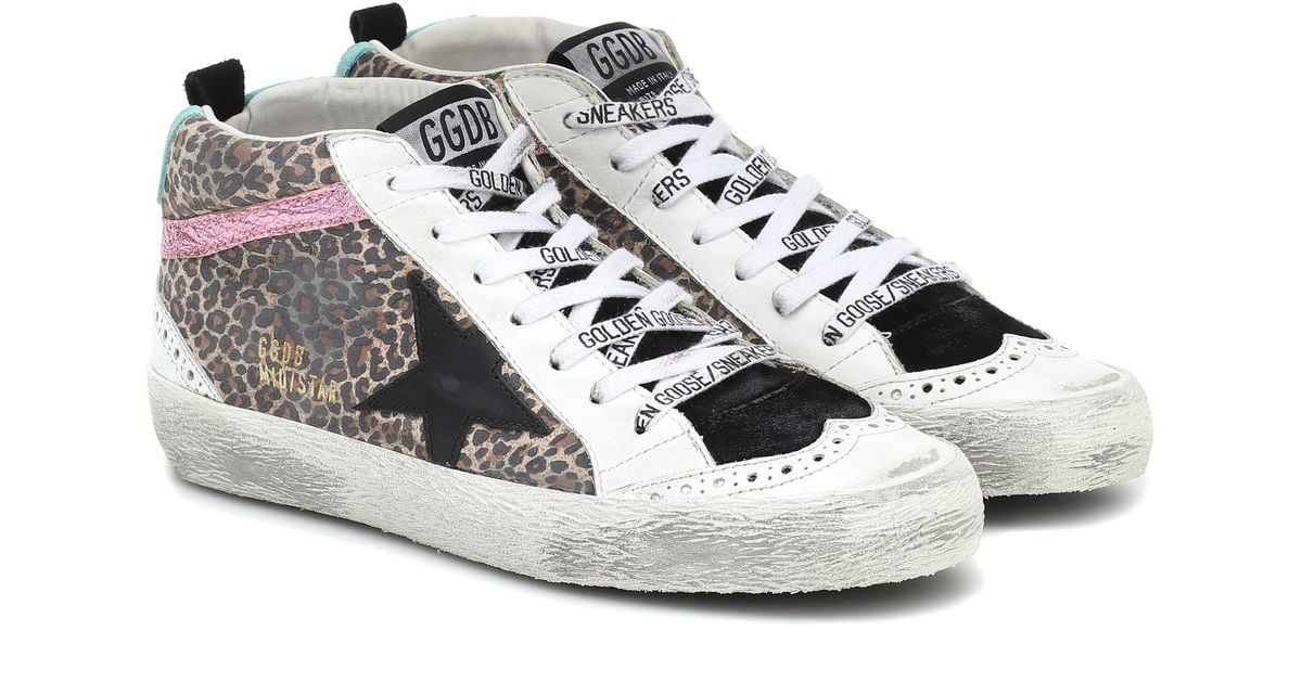 golden goose hi star tiger leopard sneakers