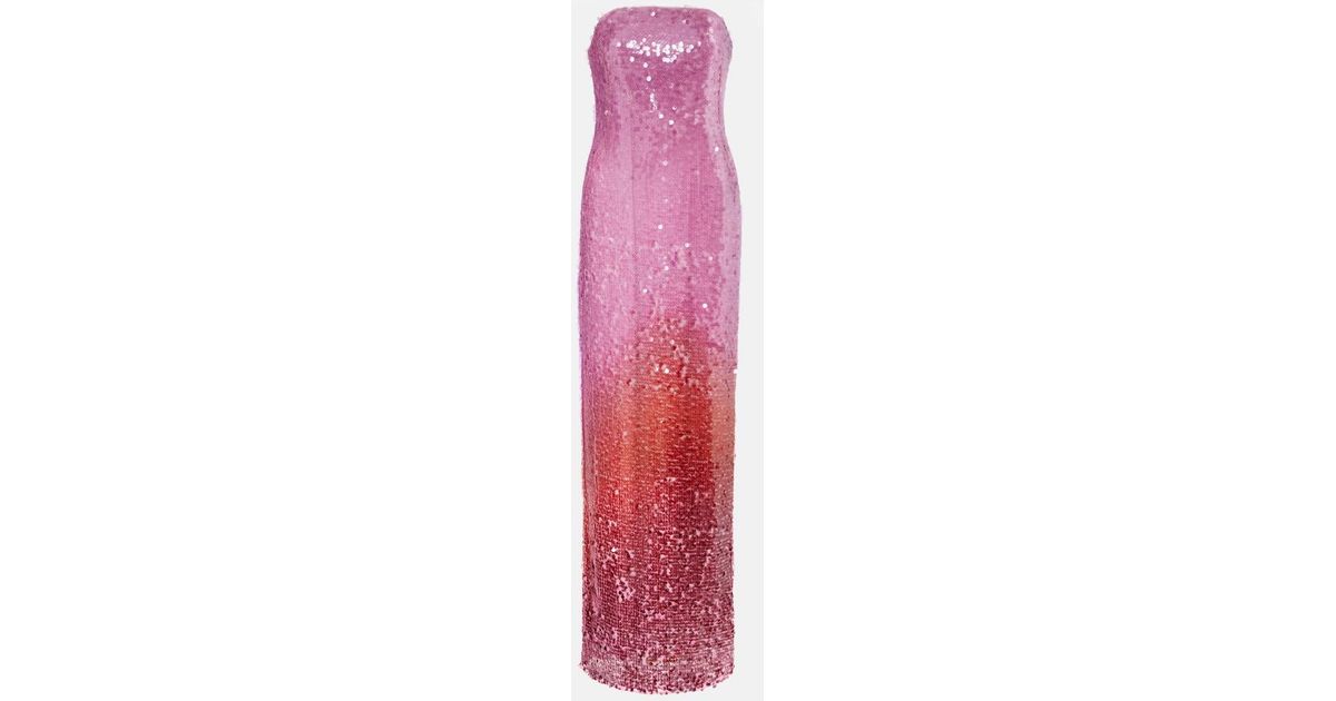 open lace back dress Tindra Embellished Sequin Gown  SIMKHAI