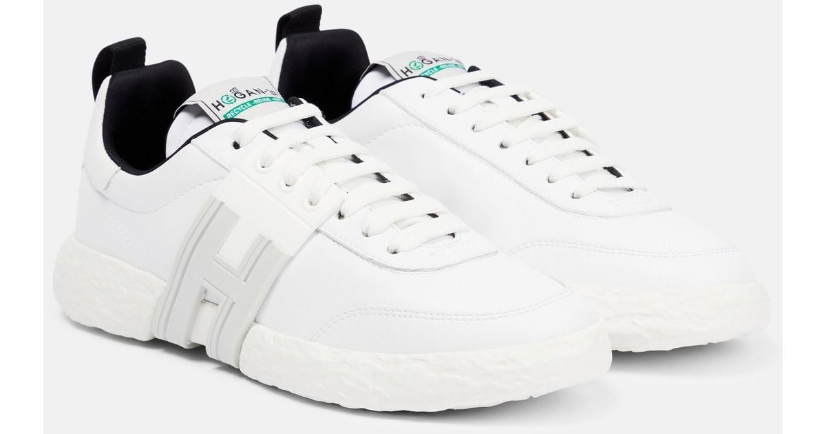 Hogan 3r Leather And Suede Sneakers in White | Lyst