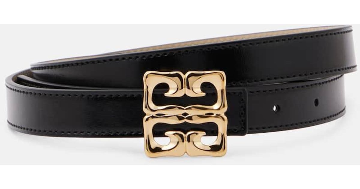 Givenchy 4G Liquid Reversible Leather Belt in Black | Lyst UK