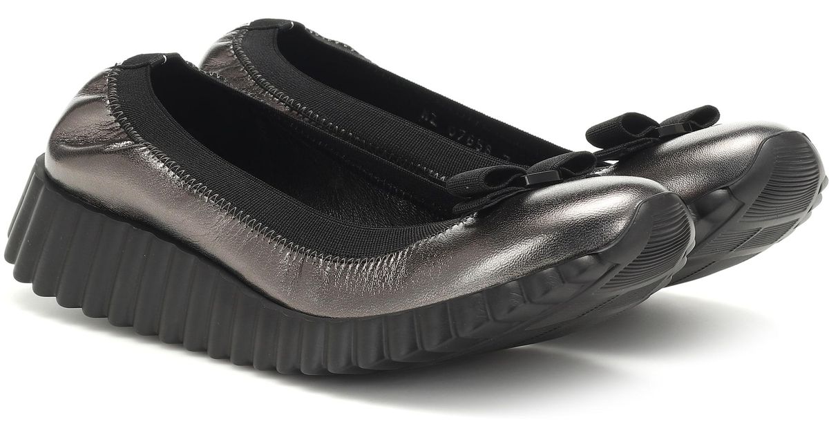 Ferragamo Dolly Leather Ballet Flats in Black | Lyst Ferragamo Dolly Leather Ballet Flats in Black | Lyst