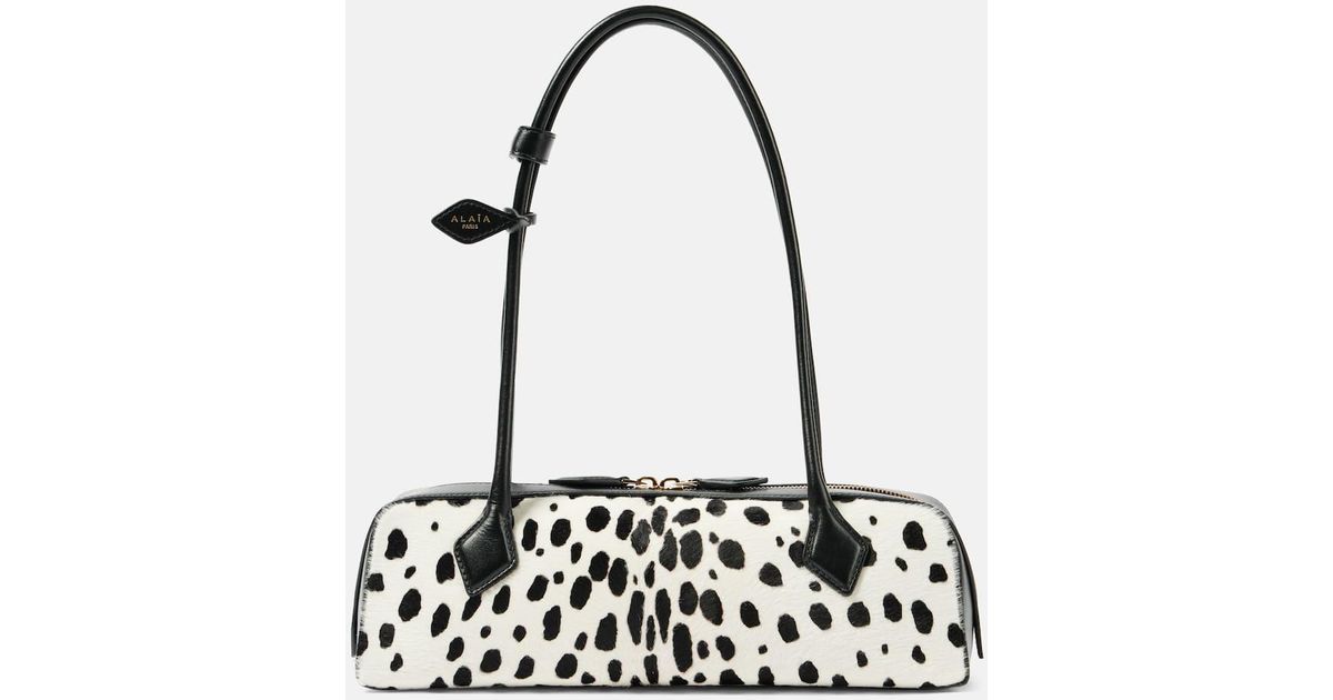 ヘアアクセサリー ALAIA LE TECKEL MEDIUM BAG IN LEOPARD-PRINT PONY HAIR Alaïa Le Teckel medium bag in leopard-print pony hair