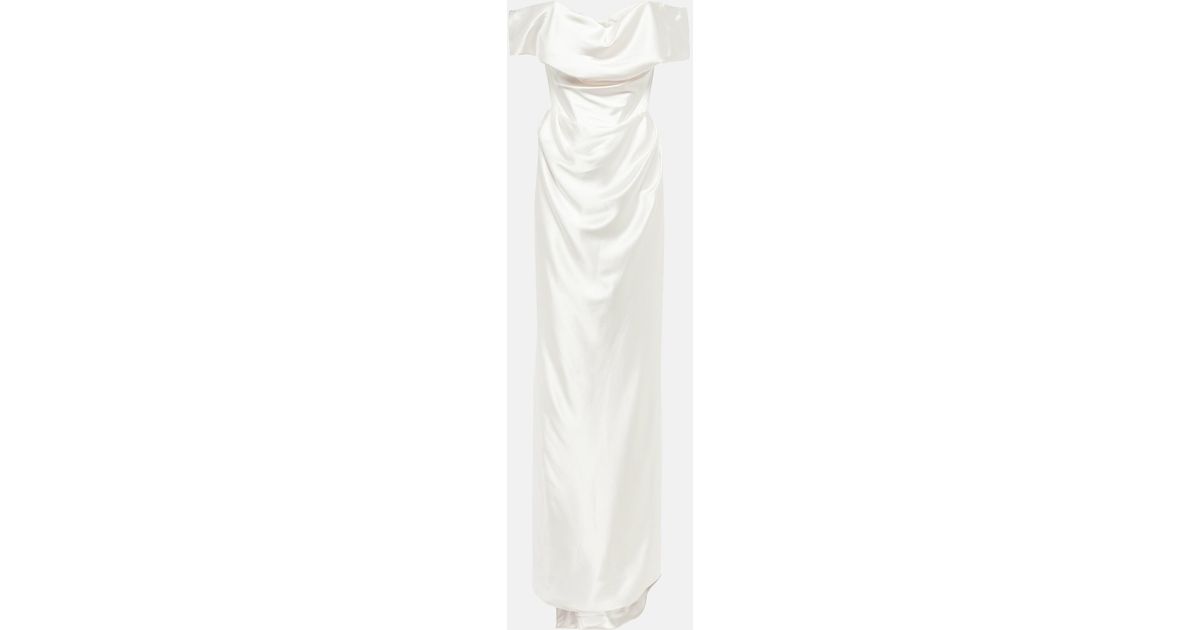 all white long sleeve maxi dress Rosetta Maxi Dress, in White Silky Crepe, Size: Small
