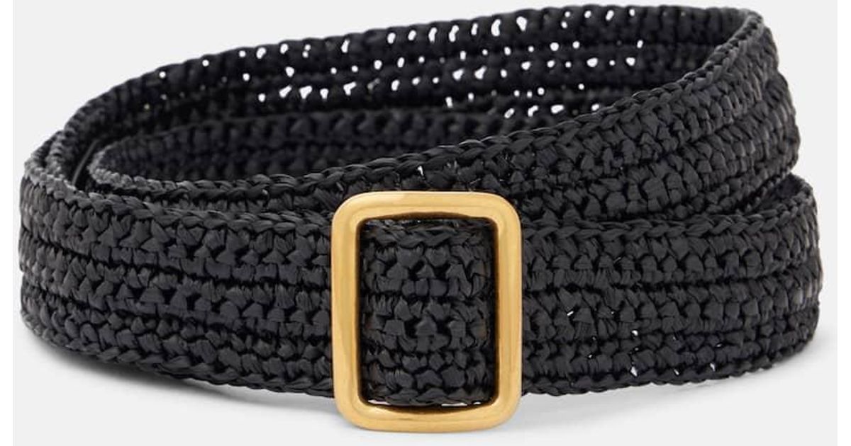★NEW★THE ROWザ・ロウ Ava braided belt アヴァ編みベルト Avaラフィア製のベルト ブラック – The Row