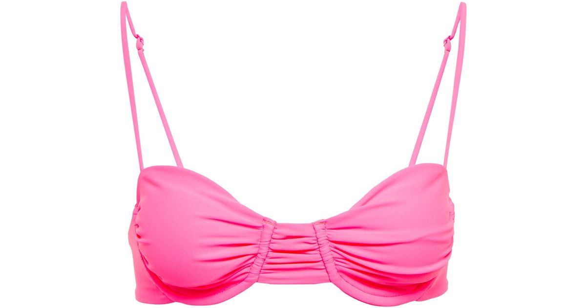JADE Swim Mia Bikini Top in Pink | Lyst