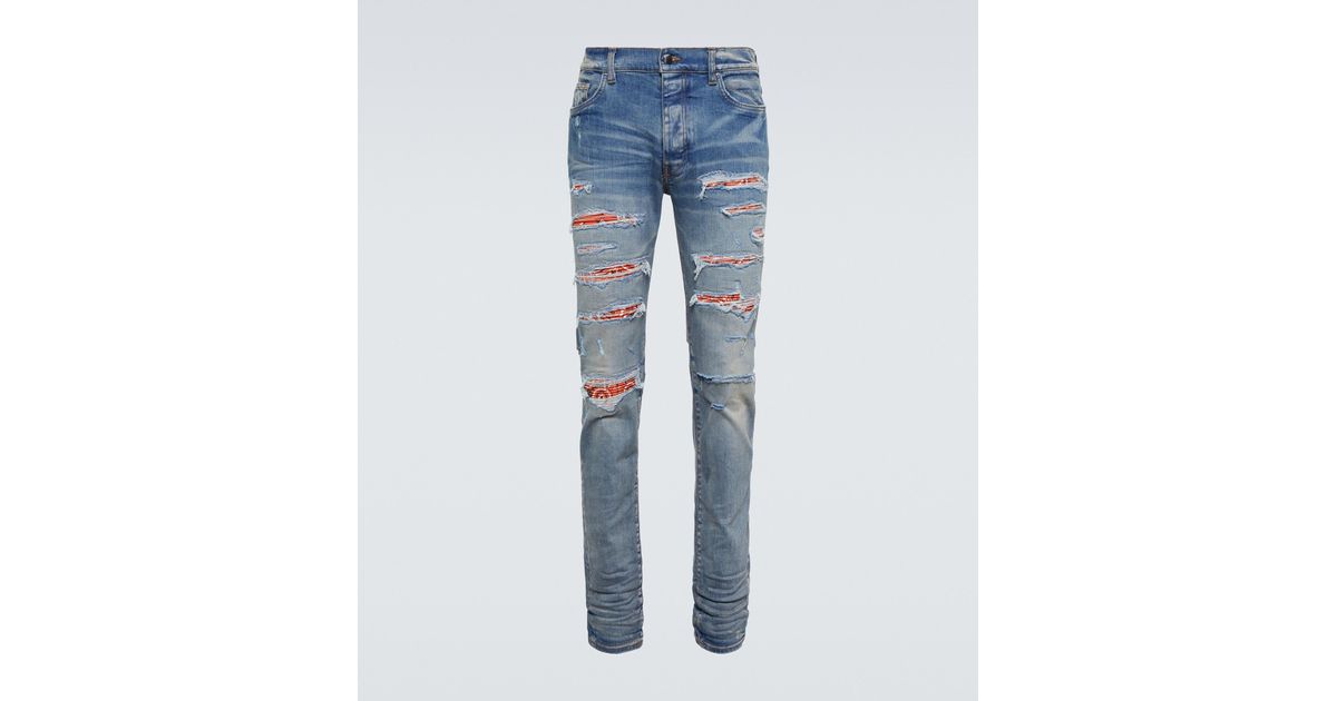 Amiri Thrasher Bandana Jeans in Blue for Men Lyst Canada