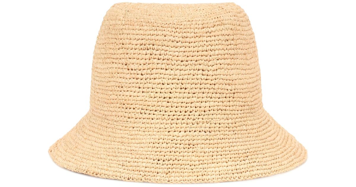 gucci raffia bucket hat