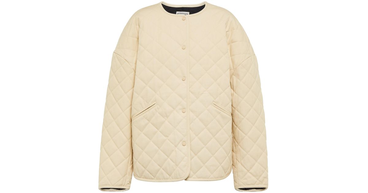 Totême Quilted Cotton Jacket in Natural Lyst