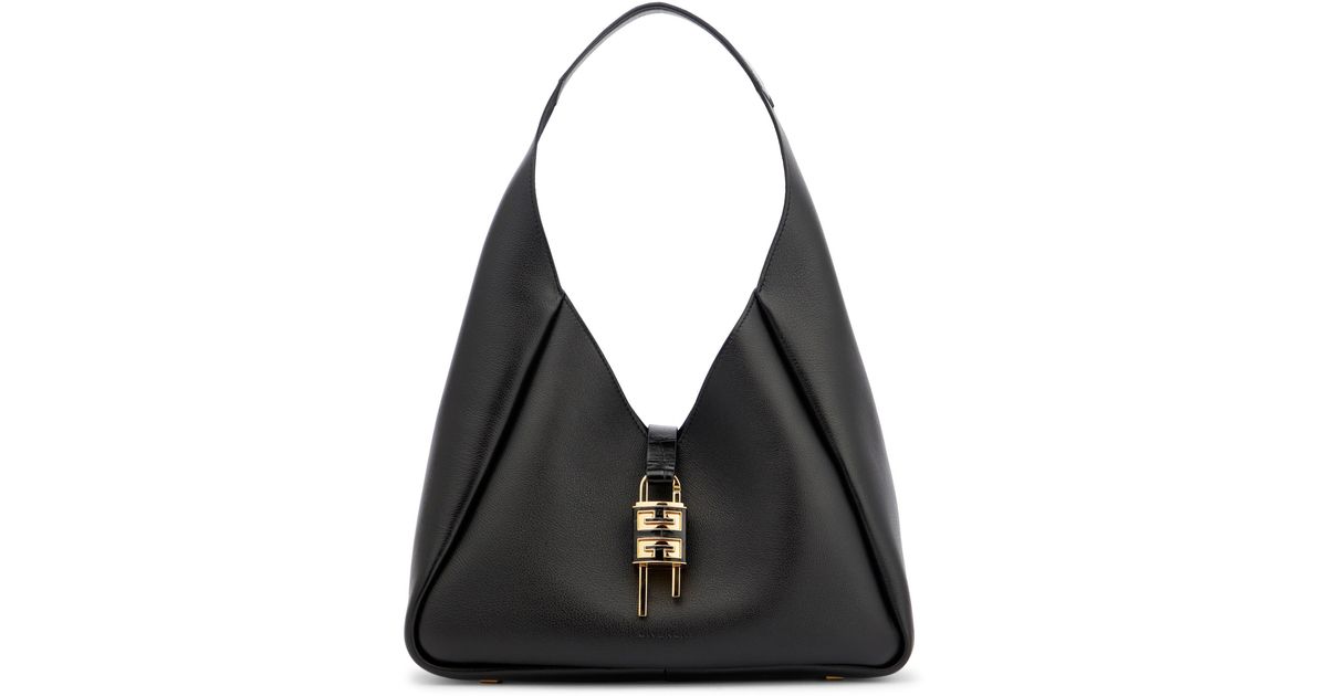 Givenchy G-hobo Medium Leather Shoulder Bag in Black | Lyst