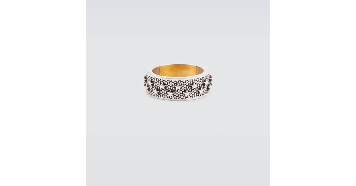 【Maison Margiela】Star embossed ring Maison Margiela Star Embossed Ring in White for Men | Lyst