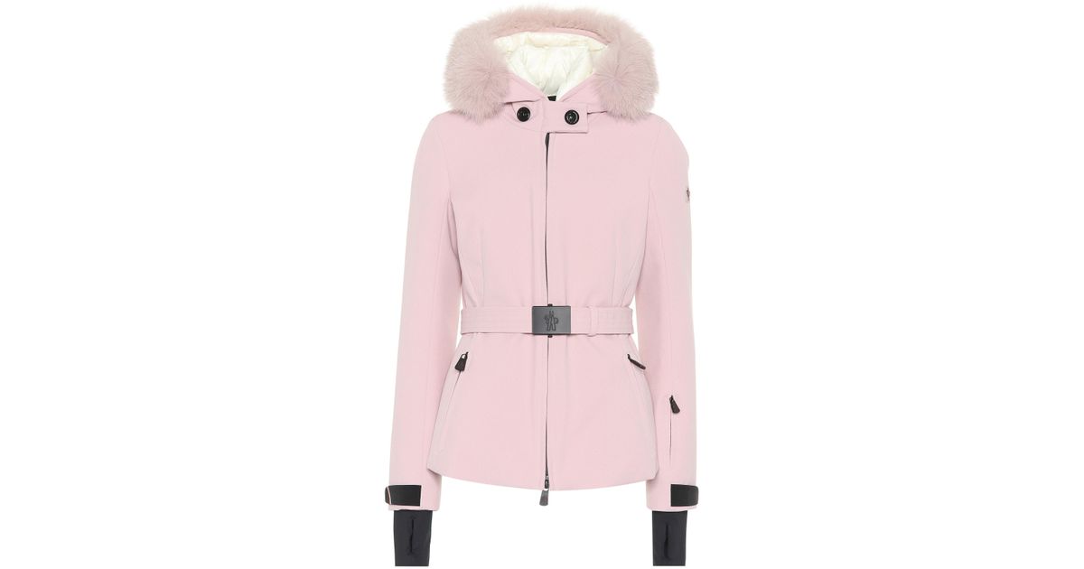 3 MONCLER GRENOBLE Bauges Fur-trimmed Down Ski Jacket in Pink | Lyst