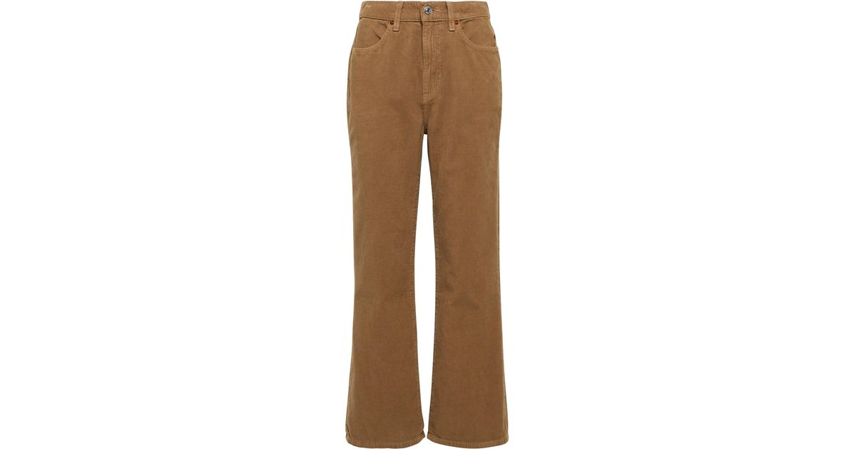 RE/DONE 70s Loose Flare Corduroy Crop Pants | Lyst