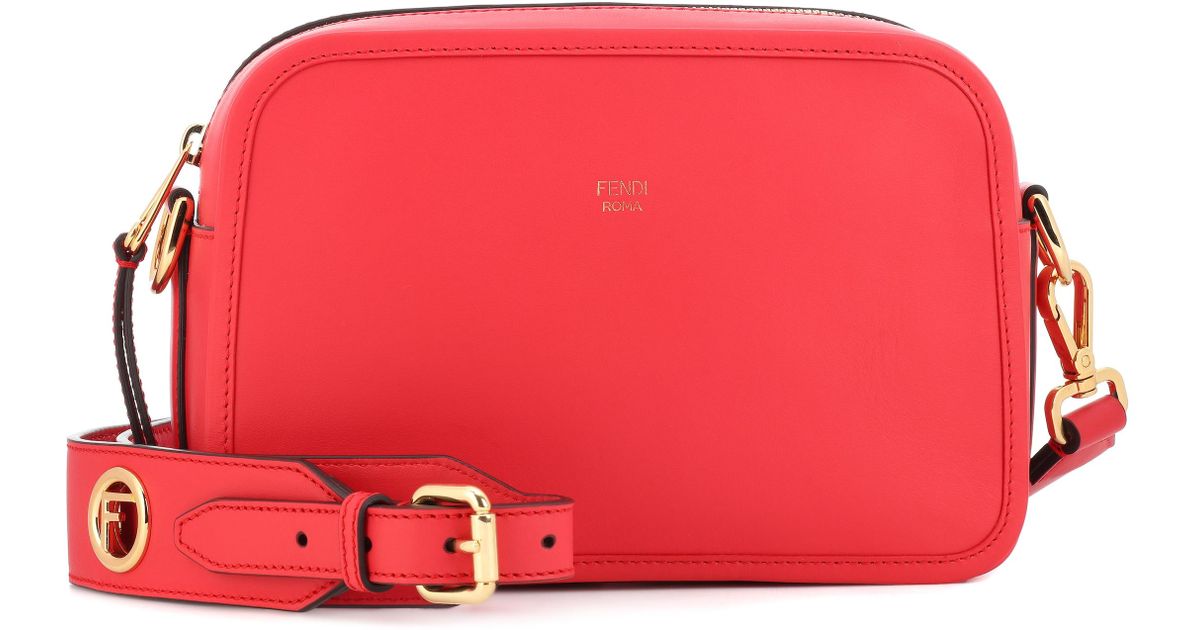 Fendi Camera Case Leather Shoulder Bag in Red Lyst