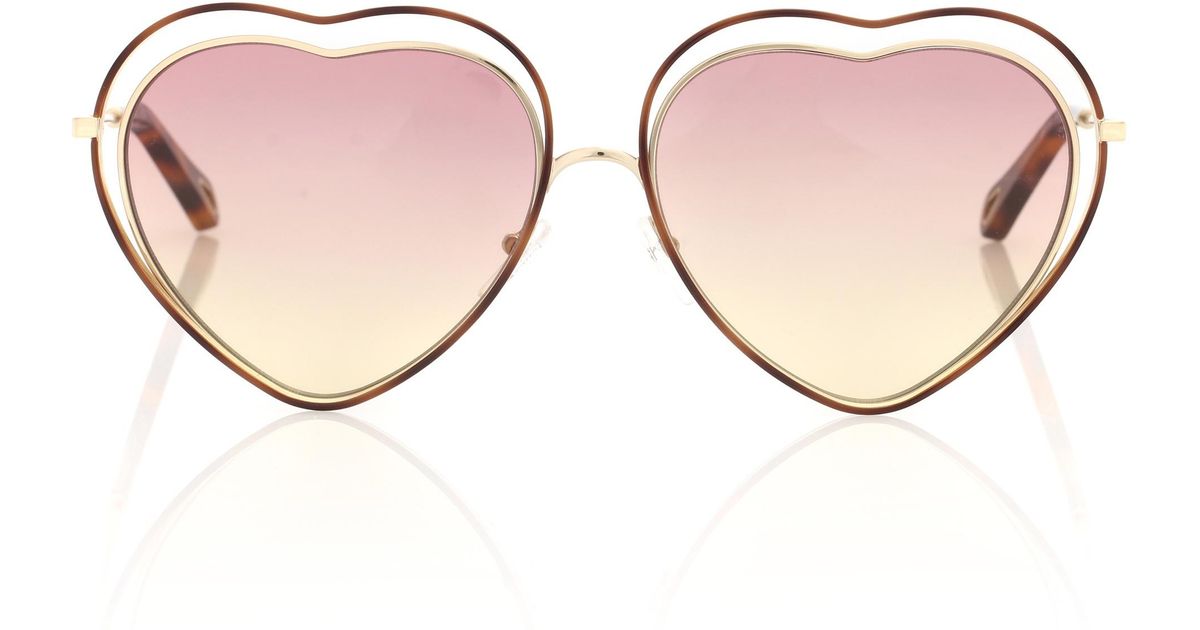 Chloe heart shaped sunglasses deals