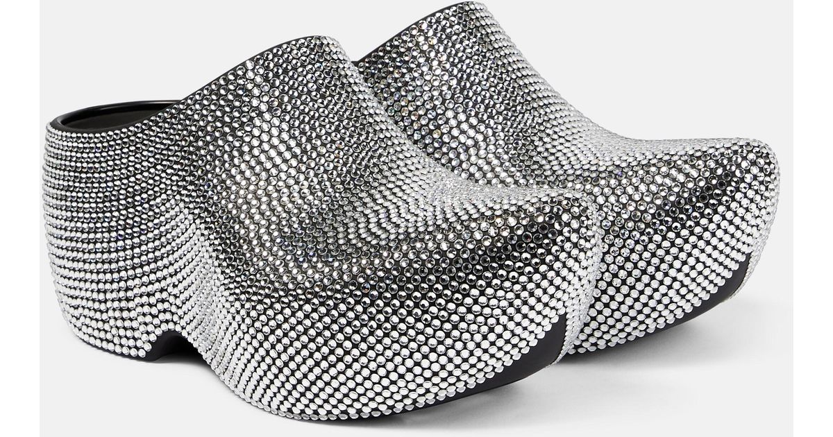 Balenciaga Technoclog Embellished Rubber Clogs in Grey Lyst Canada