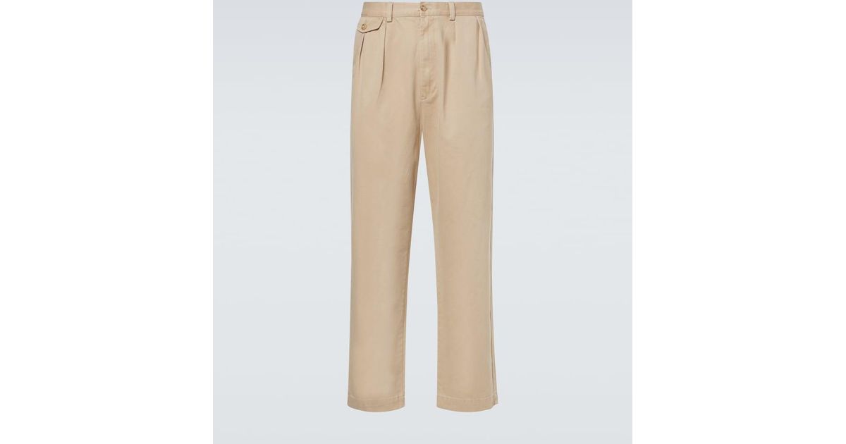 Polo Ralph Lauren High-Rise Cotton Straight Chinos in Natural for Men
