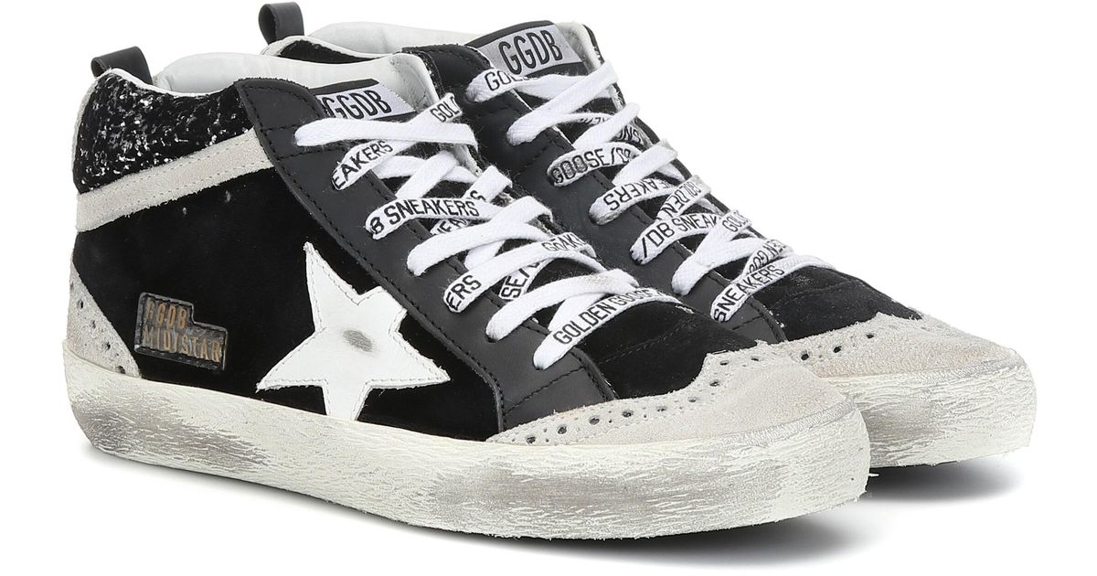 Golden Goose Deluxe Brand Suede Exclusive To Mytheresa â Mid Star High-top Sneakers in Black - Lyst