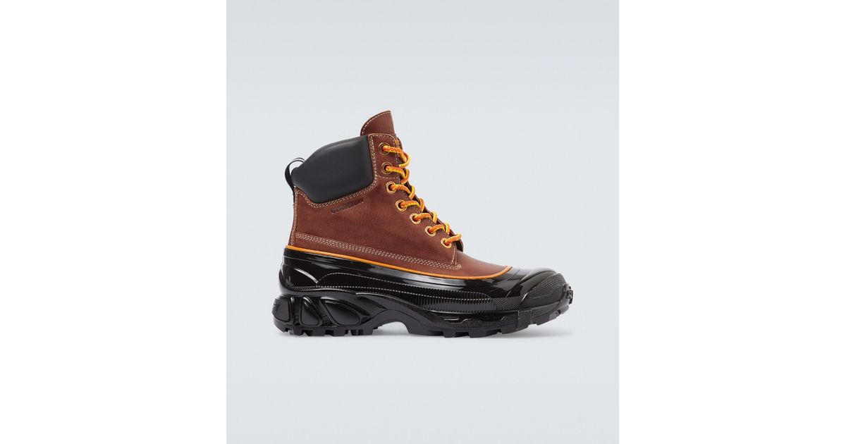 Burberry Arthur TB Monogram Chunky Heel Hiking Boot Size 11 New Bridle Brown The new Burberry  main image 3
