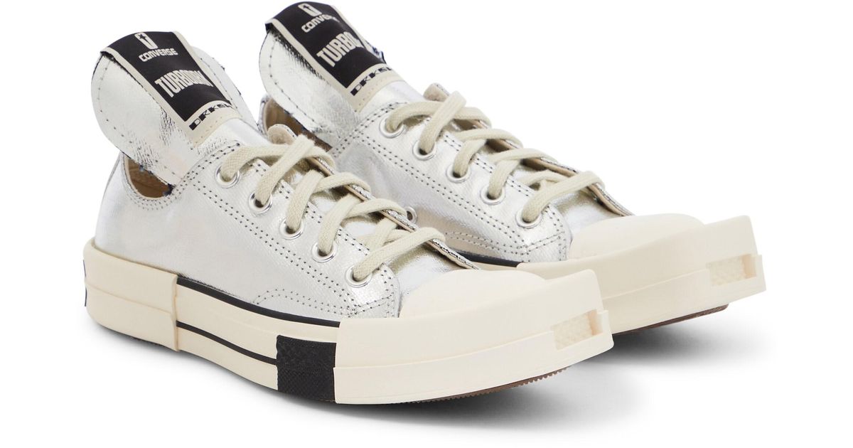 Rick Owens X Converse Drkshdw Turbodrk Canvas Sneakers in White | Lyst