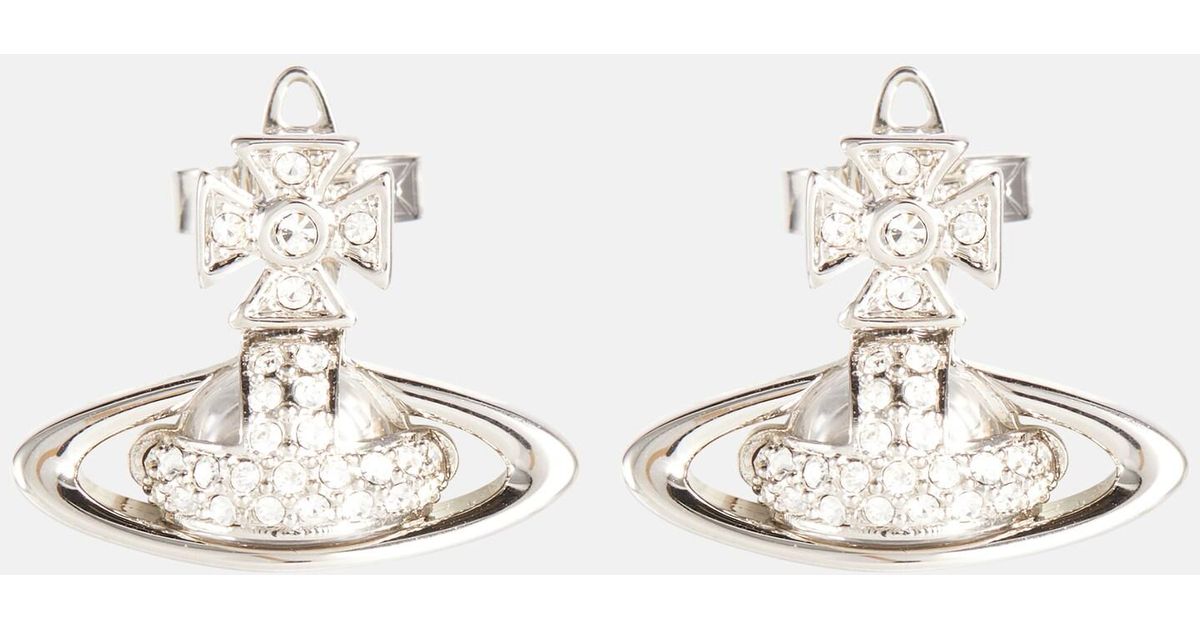 Vivienne Westwood Sorada Crystalembellished Earrings in Metallic Lyst Australia