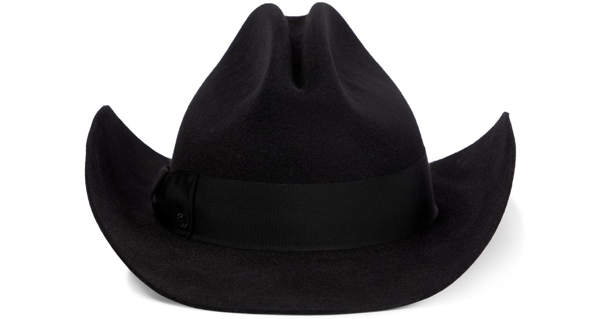 Gucci Wool Felt Cowboy Hat in Black | Lyst
