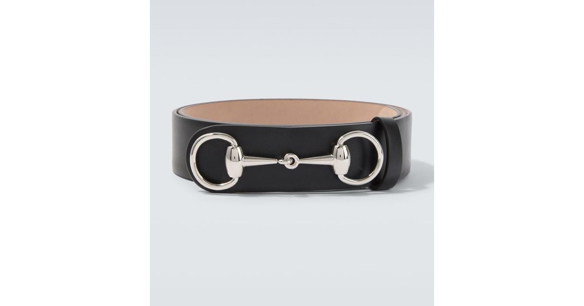 Gucci Horsebit 1955 Leather Belt in Black for Men | Lyst