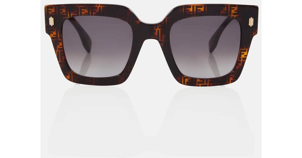 Fendi Roma Square Sunglasses in Brown | Lyst display picture 2