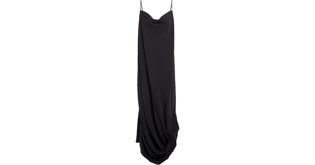 The Row Wool Kapalua Slip Dress in Black | Lyst