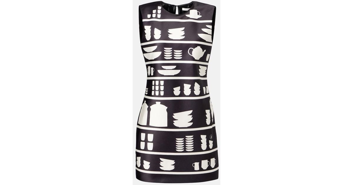 JW Anderson Mini Shift Printed Minidress in Black | Lyst