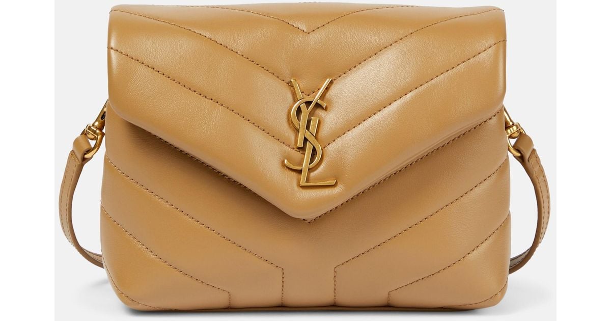 Saint Laurent Loulou Toy Leather Shoulder Bag in Natural Lyst
