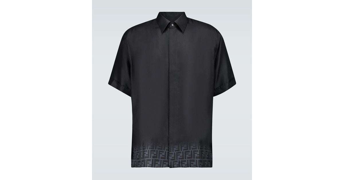 Fendi Ff Degradé Silk Shirt in Black for Men | Lyst Canada