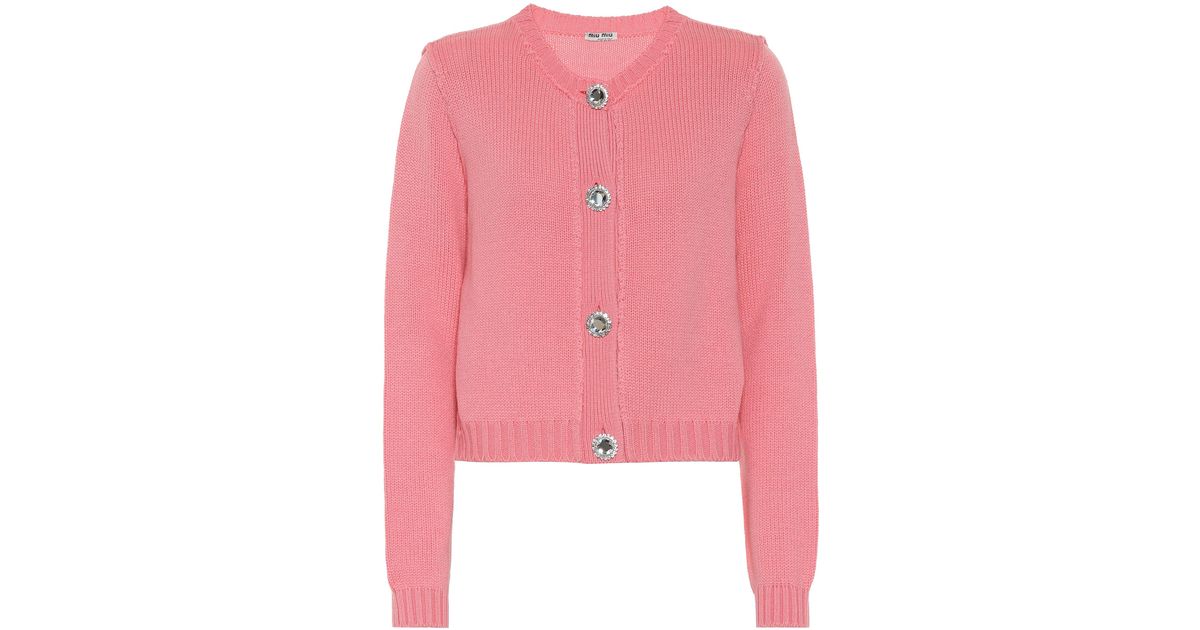 miu miu cardigan pink