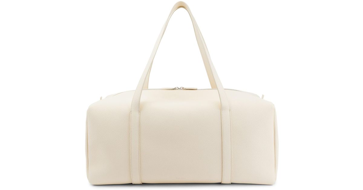 The Row Gio Leather Tote Bag in Natural | Lyst