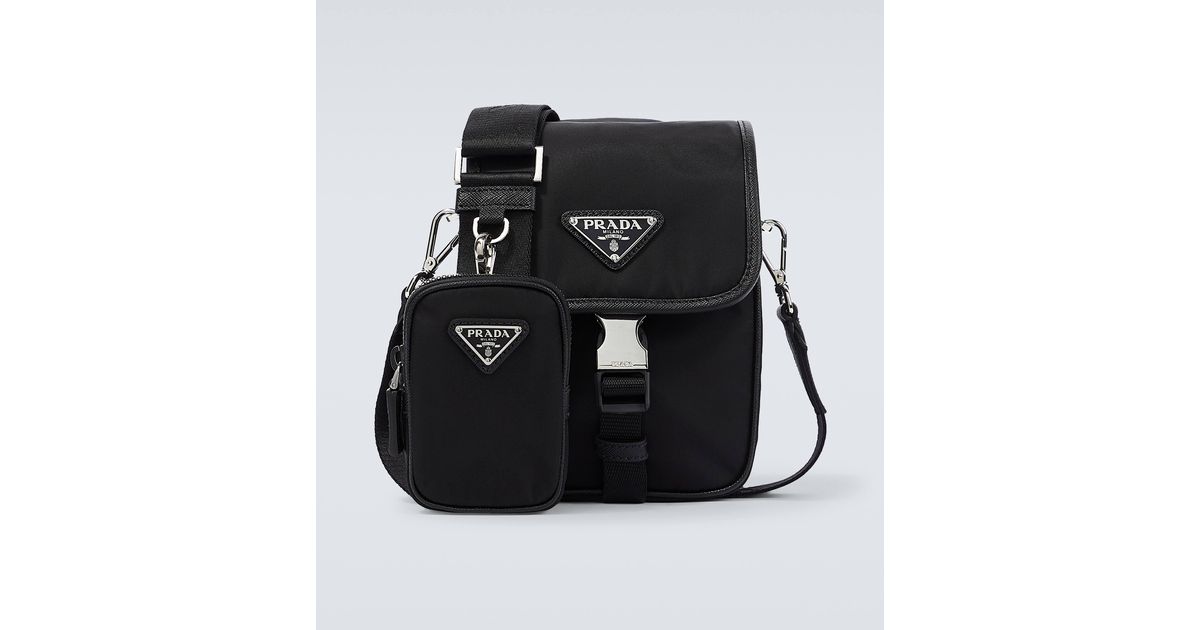 Prada Renylon Crossbody Bag in Black for Men Lyst UK